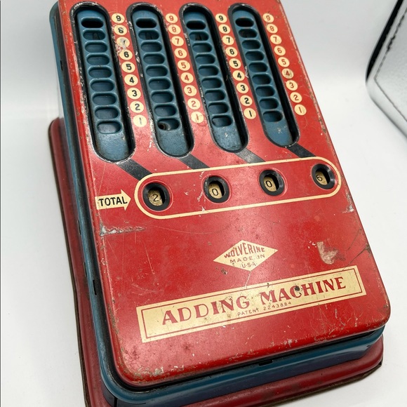 Vintage Wolverine Supply Tin Litho Toy Adding Machine - Picture 2 of 4